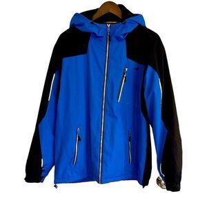 Avia blue and black hooded full zip winter jacket men medium